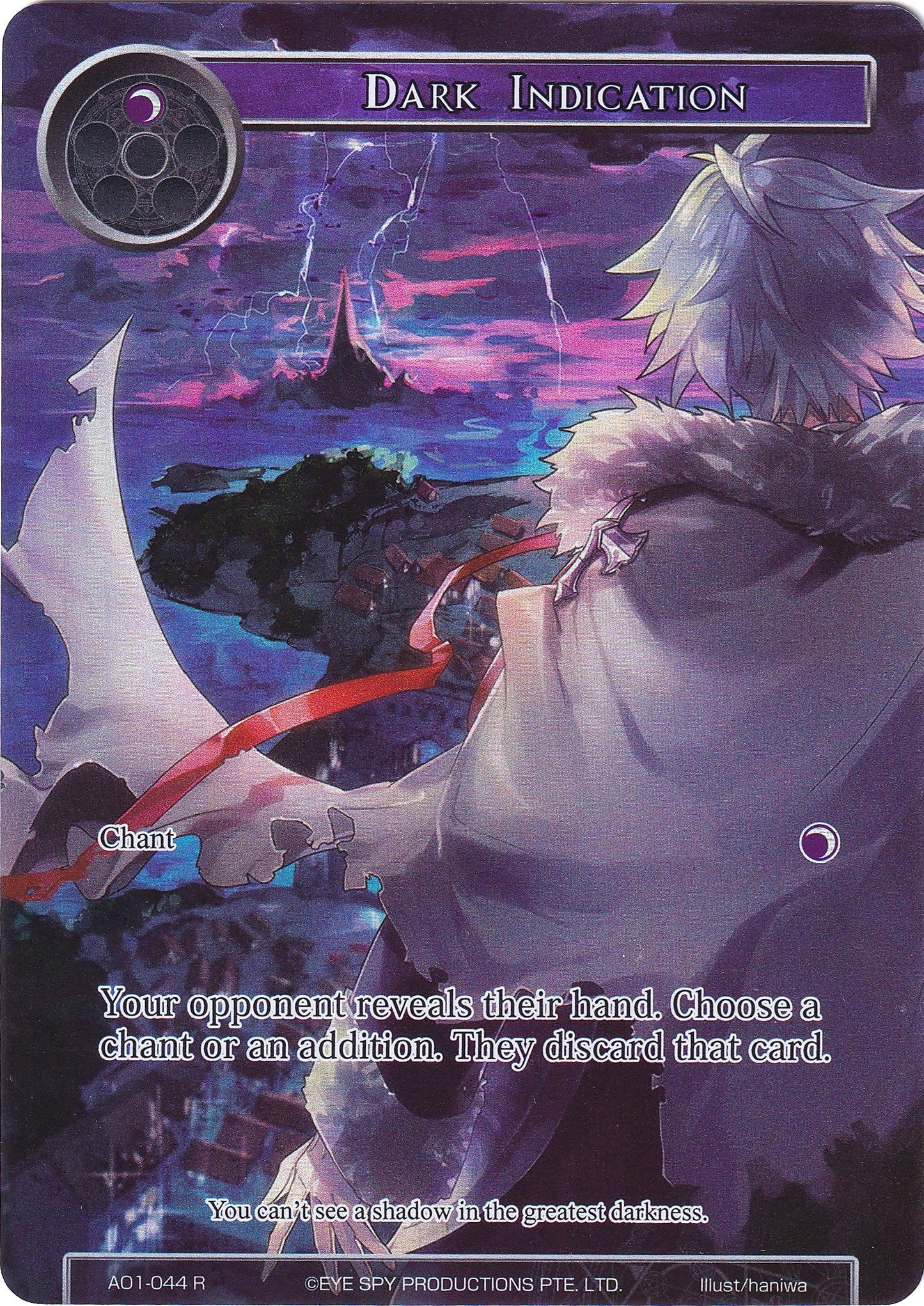 Dark Indication (Full Art) (1044) [AO1] - Force of Will Single