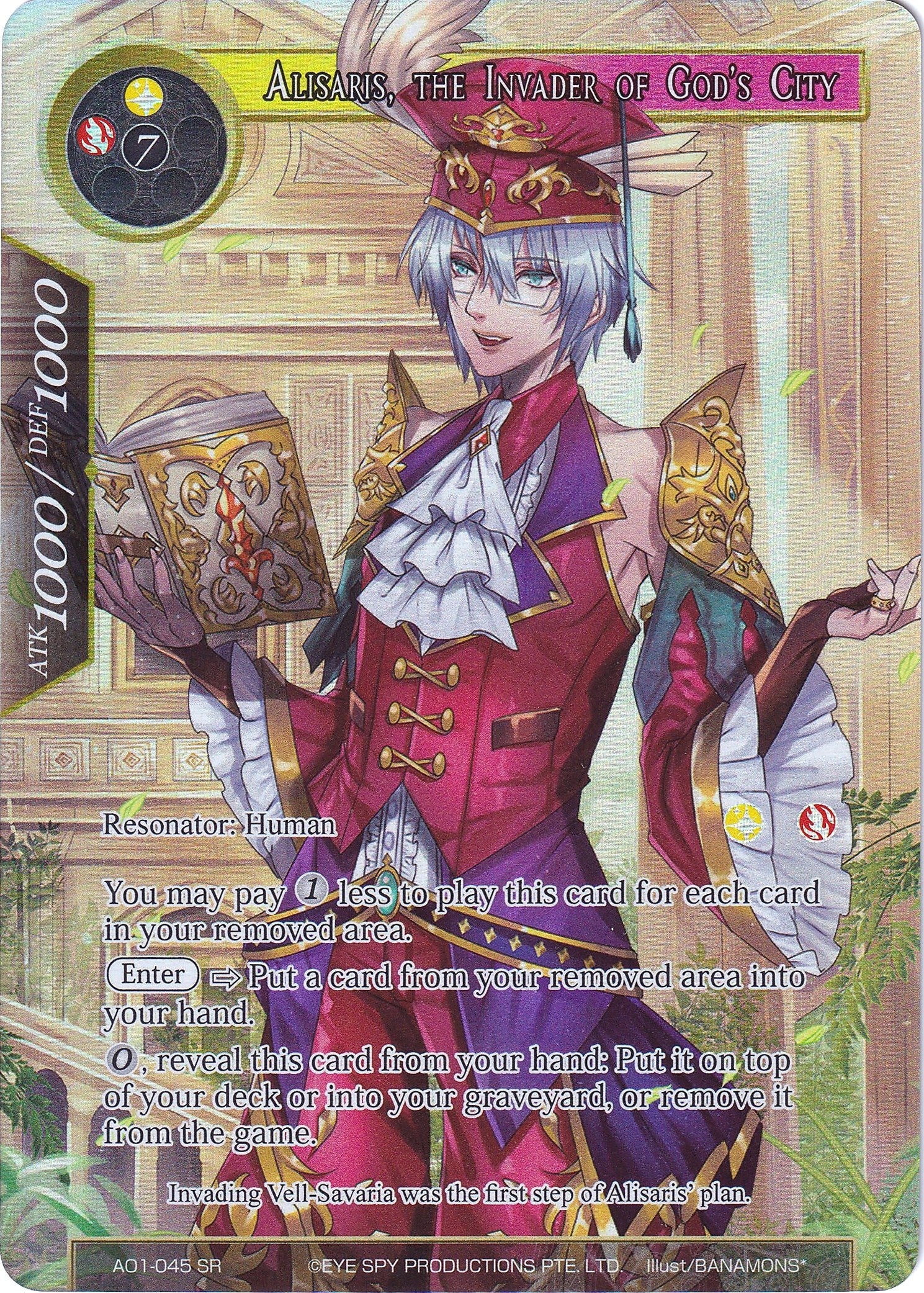 Alisaris the Invader of God’s City (Full Art) (1045) [AO1] - Force of Will Single