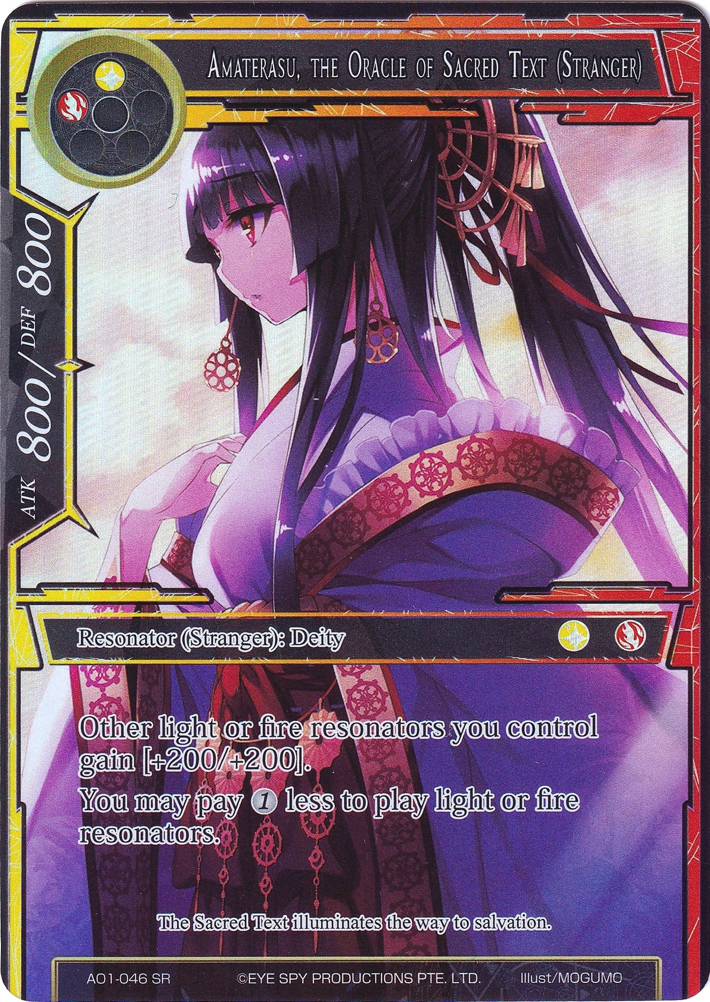 Amaterasu the Oracle of Sacred Text (Stranger) (Full Art) (1046) [AO1] - Force of Will Single