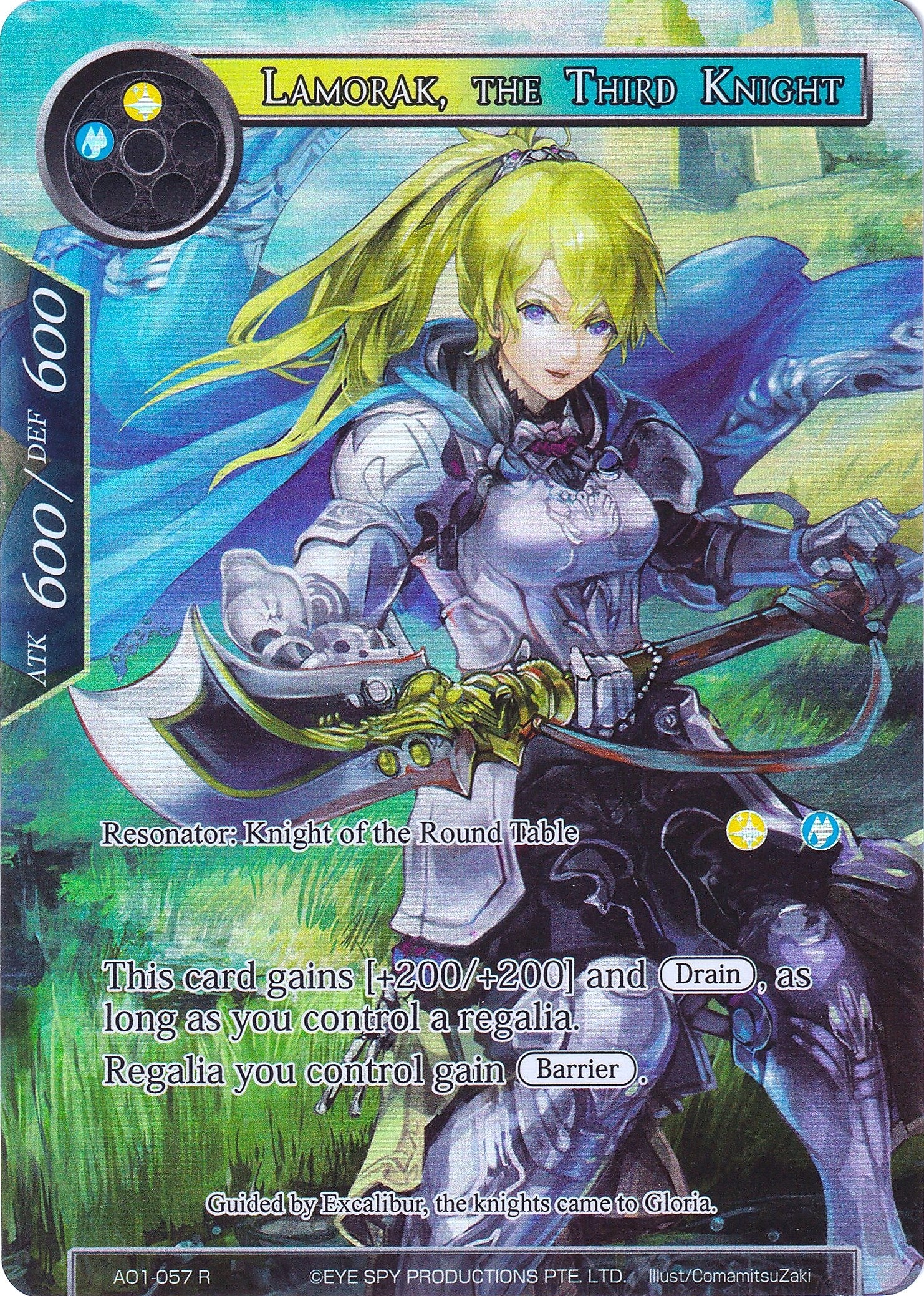 Lamorak the Third Knight (Full Art) (1057) [AO1] - Force of Will Single