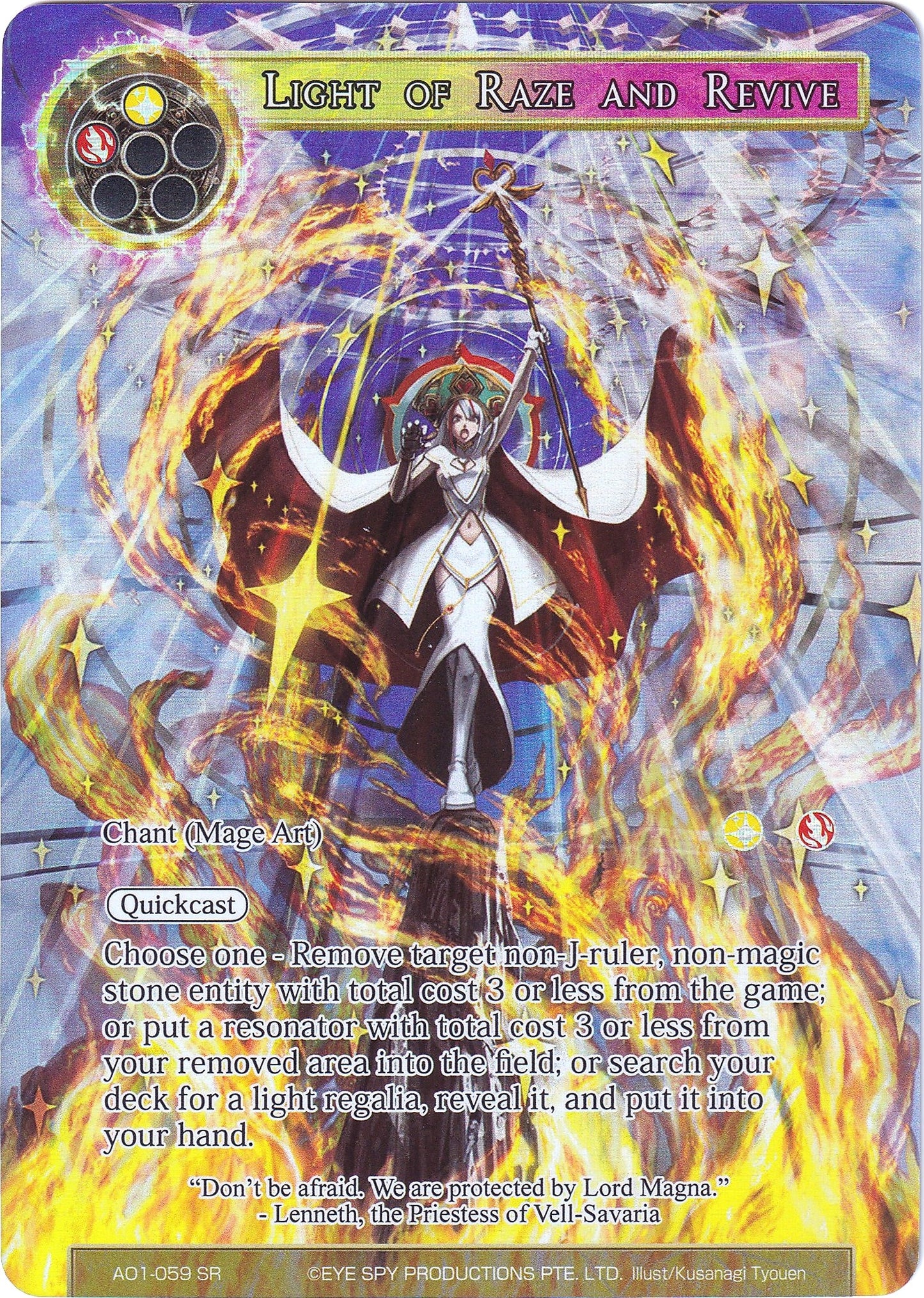 Light of Raze and Revive (Full Art) (1059) [AO1] - Force of Will Single