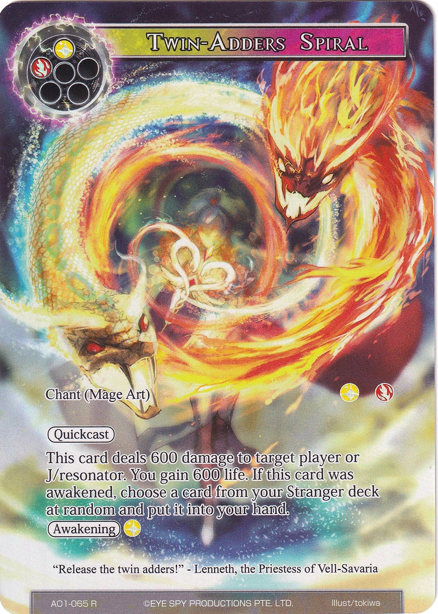 Twin-Adders Spiral (Full Art) (1065) [AO1] - Force of Will Single