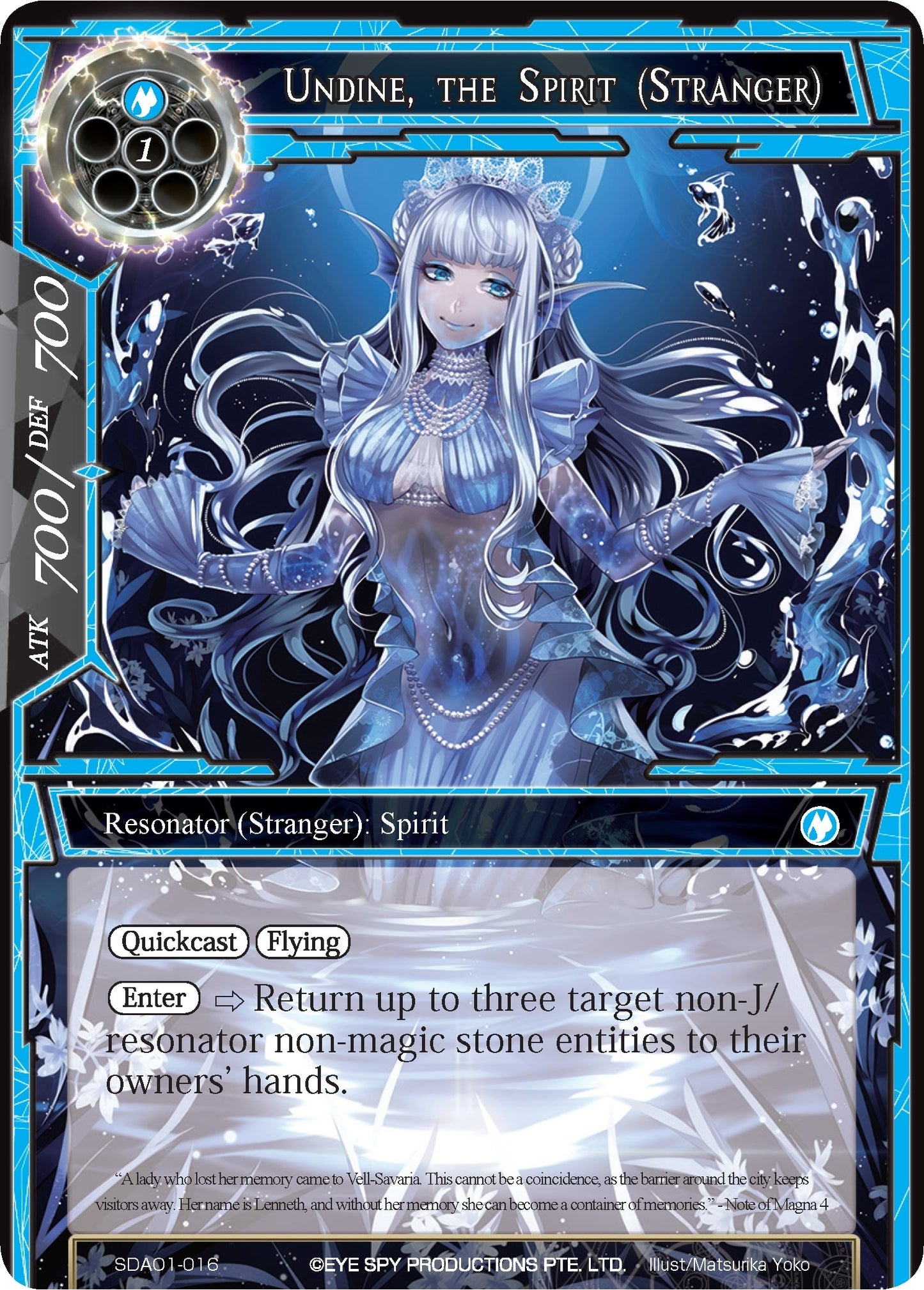 Undine the Spirit (Stranger) (1016) [AOSD1] - Force of Will Single