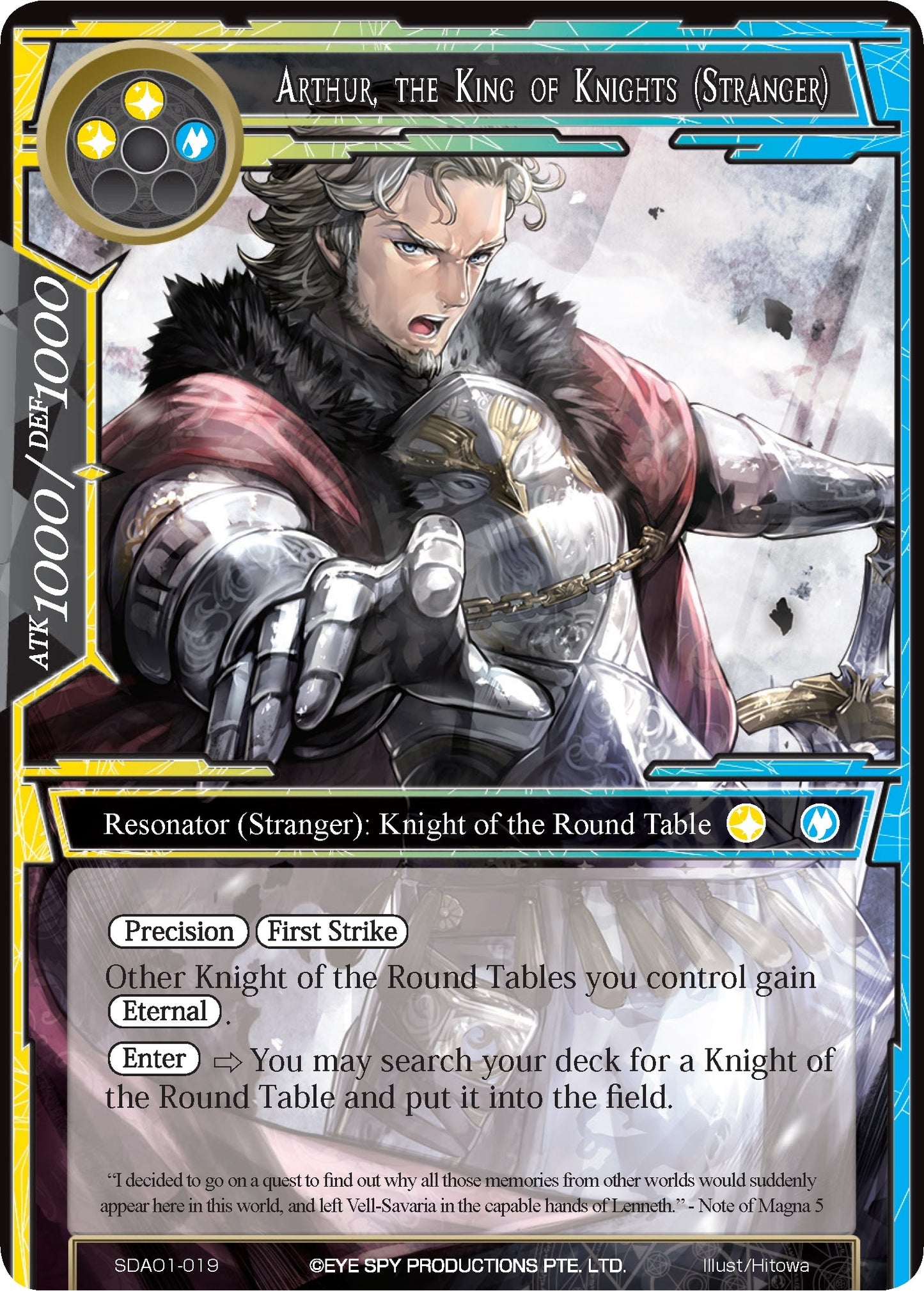 Arthur the King of Knights (Stranger) (1019) [AOSD1] - Force of Will Single