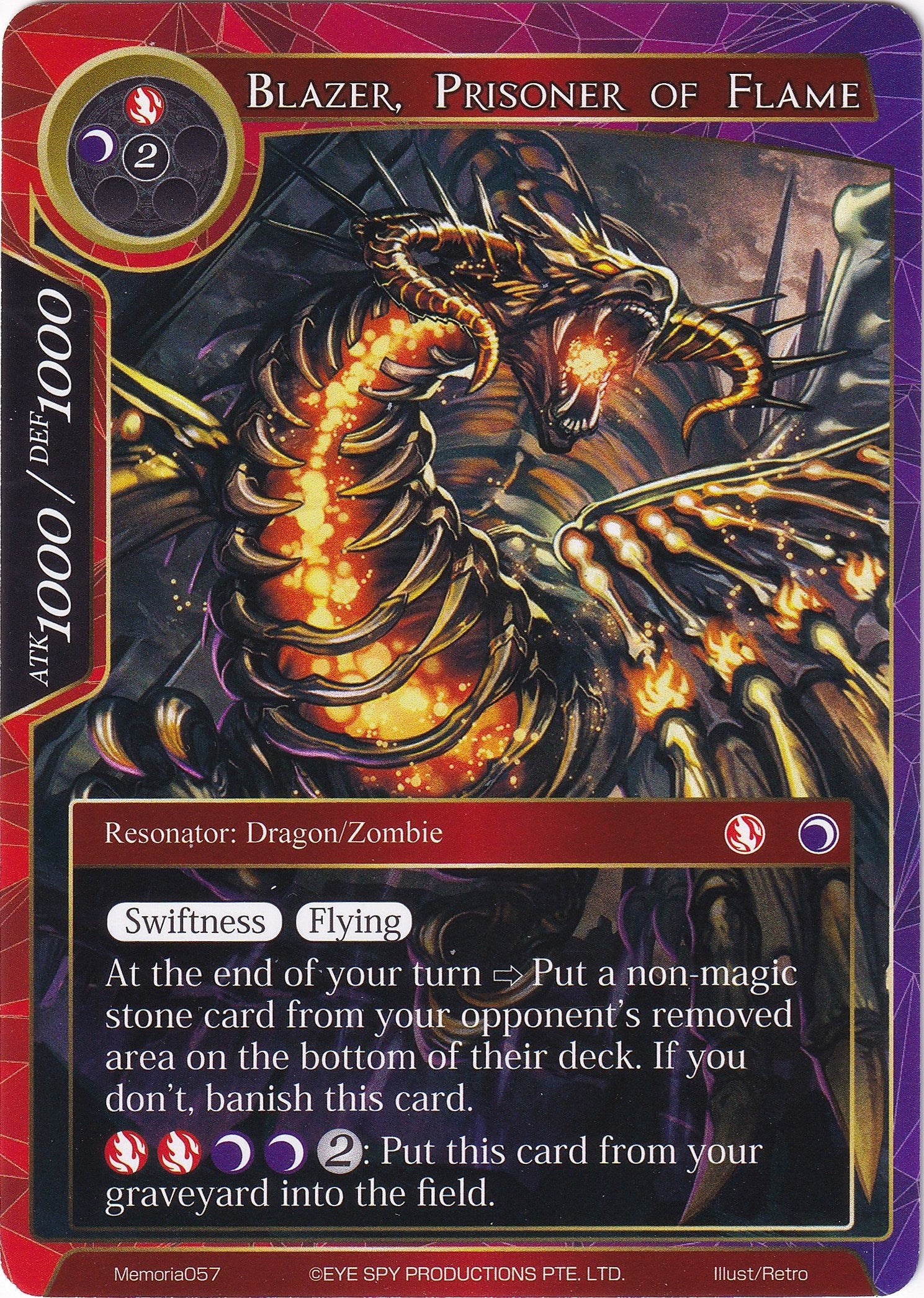 Blazer Prisoner of Flame (57) [AO1M] - Force of Will Single