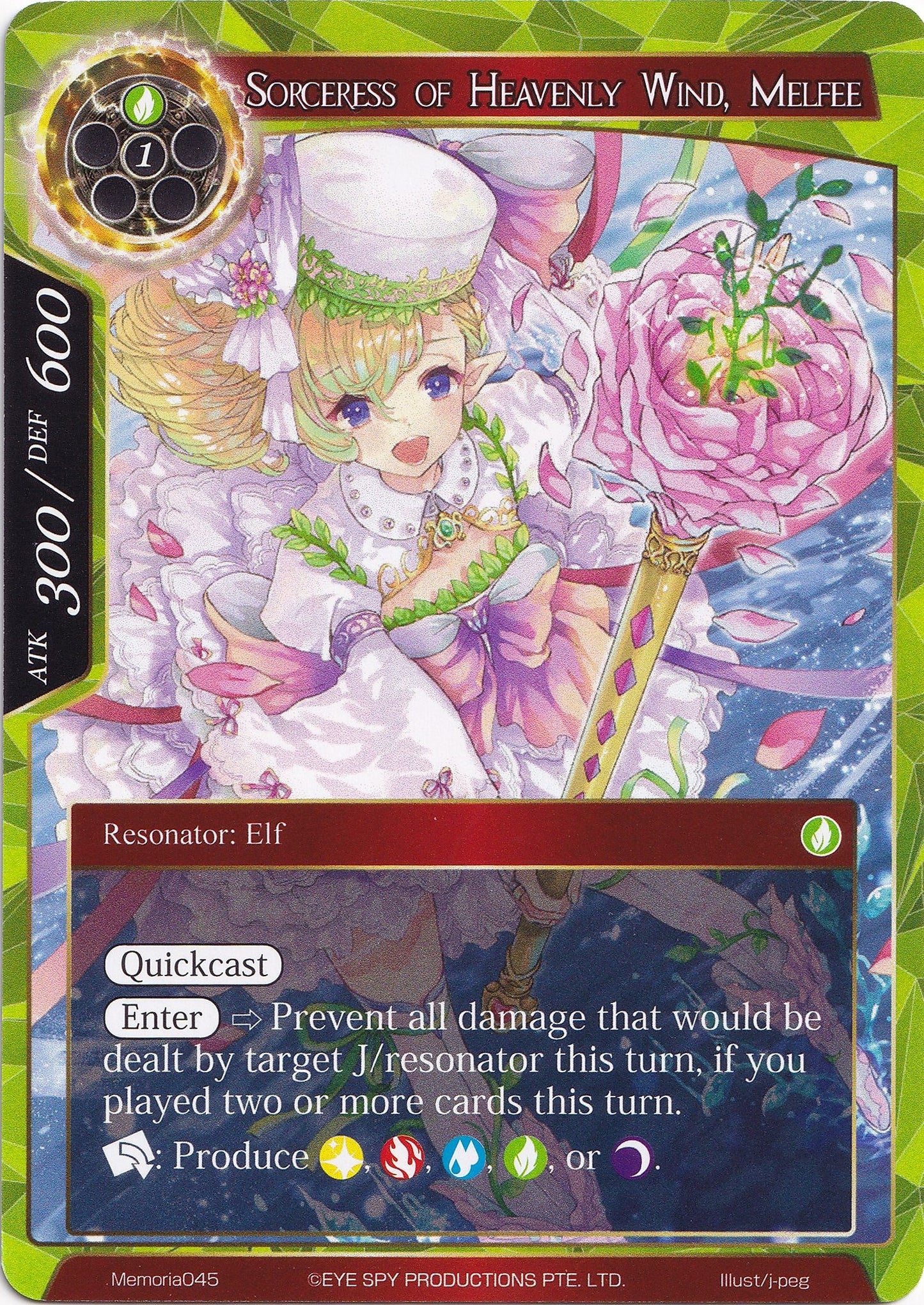 Sorceress of Heavenly Wind Melfee (45) [AO1M] - Force of Will Single