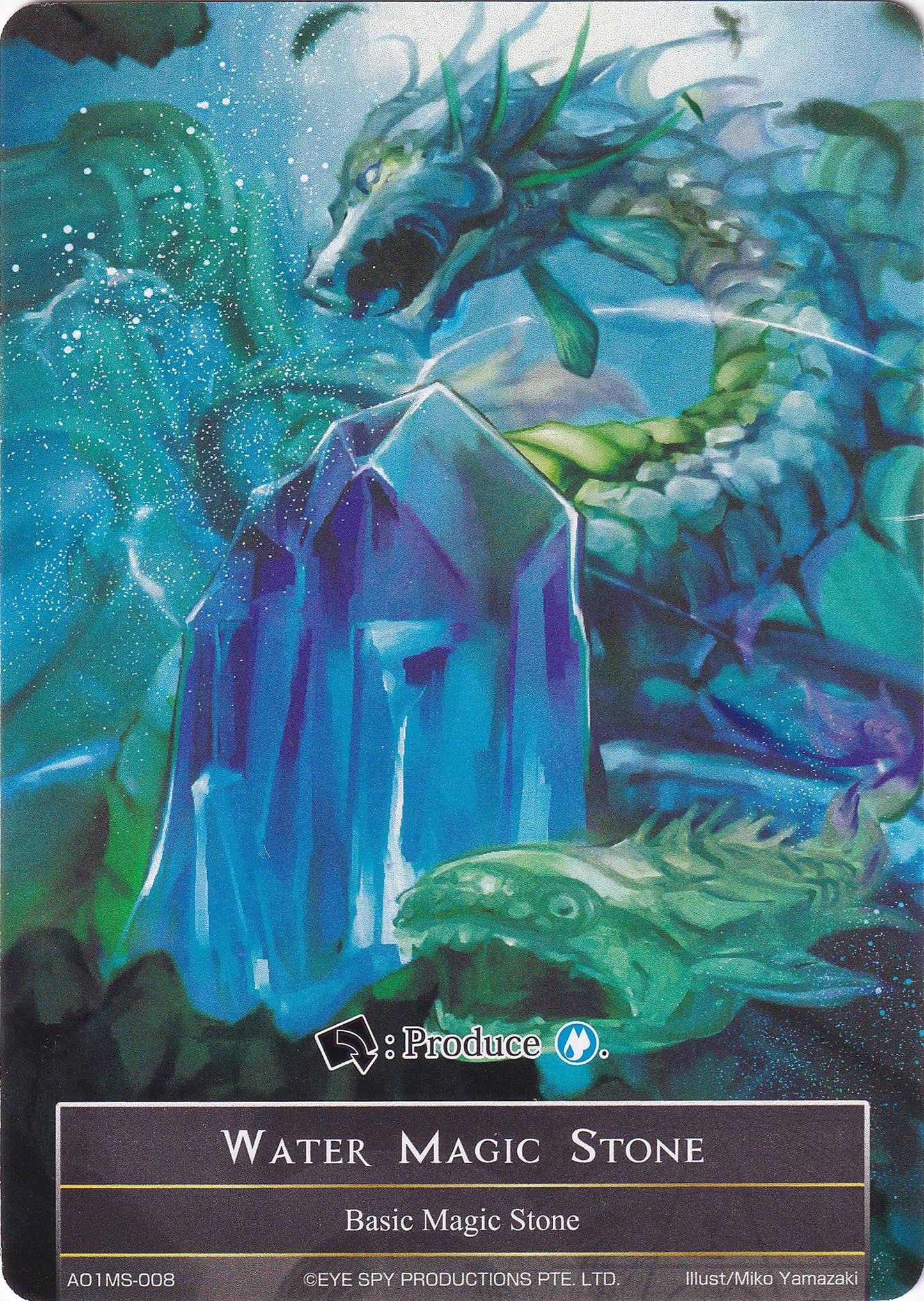 Water Magic Stone - AO1MS-008 (1008) [AO1] - Force of Will Single