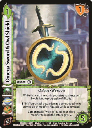 Omega Sword & Owl Shield (29) [SCVI2] - UniVersus Single