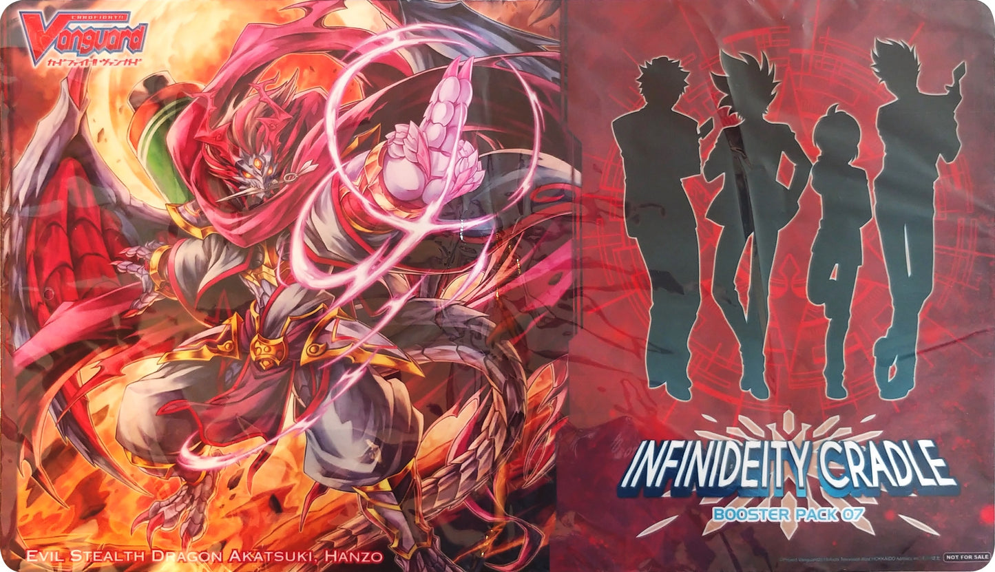 Cardfight!! Vanguard Preorder Playmat: Infinideity Cradle - Evil Stealth Dragon Akatsuki Hanzo - Playmats Sealed