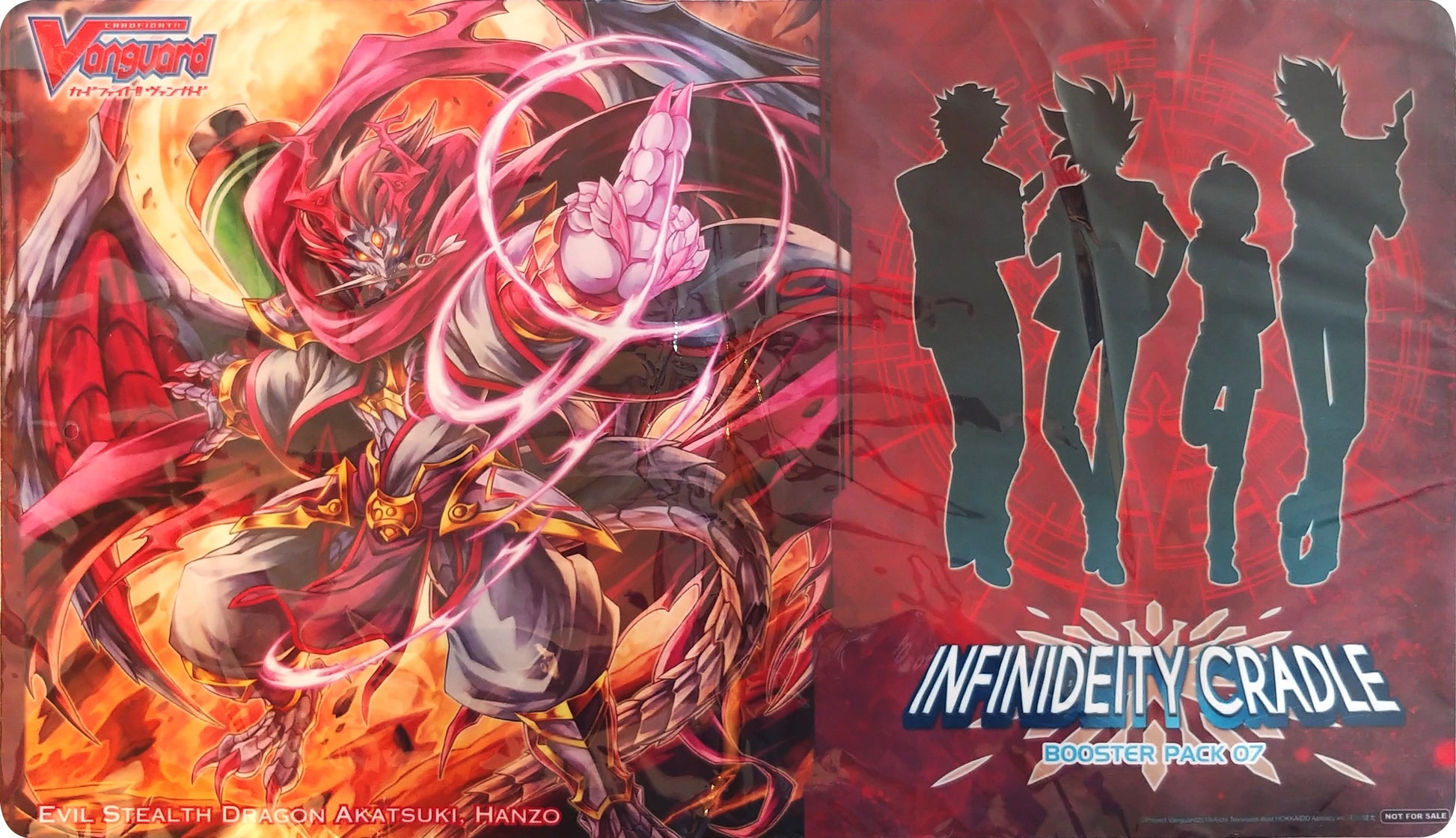 Cardfight!! Vanguard Preorder Playmat: Infinideity Cradle - Evil Stealth Dragon Akatsuki Hanzo - Playmats Sealed