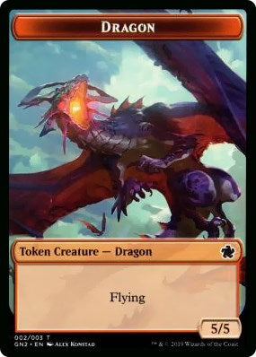 Dragon // Dinosaur Double-Sided Token (0) [GN2] - MTG Single
