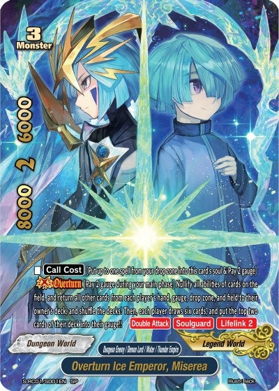 Overturn Ice Emperor Miserea (SP) (1001) [S-RC01] - Future Card BuddyFight Single