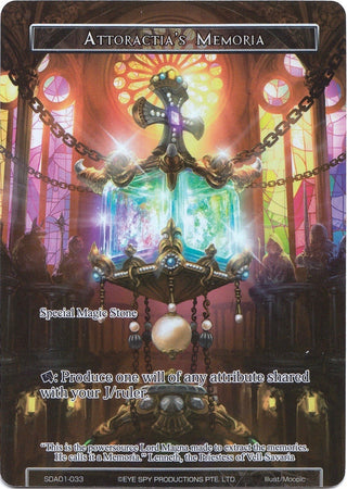 Attoractia’s Memoria (Full Art) (1033) [AOSD1] - Force of Will Single