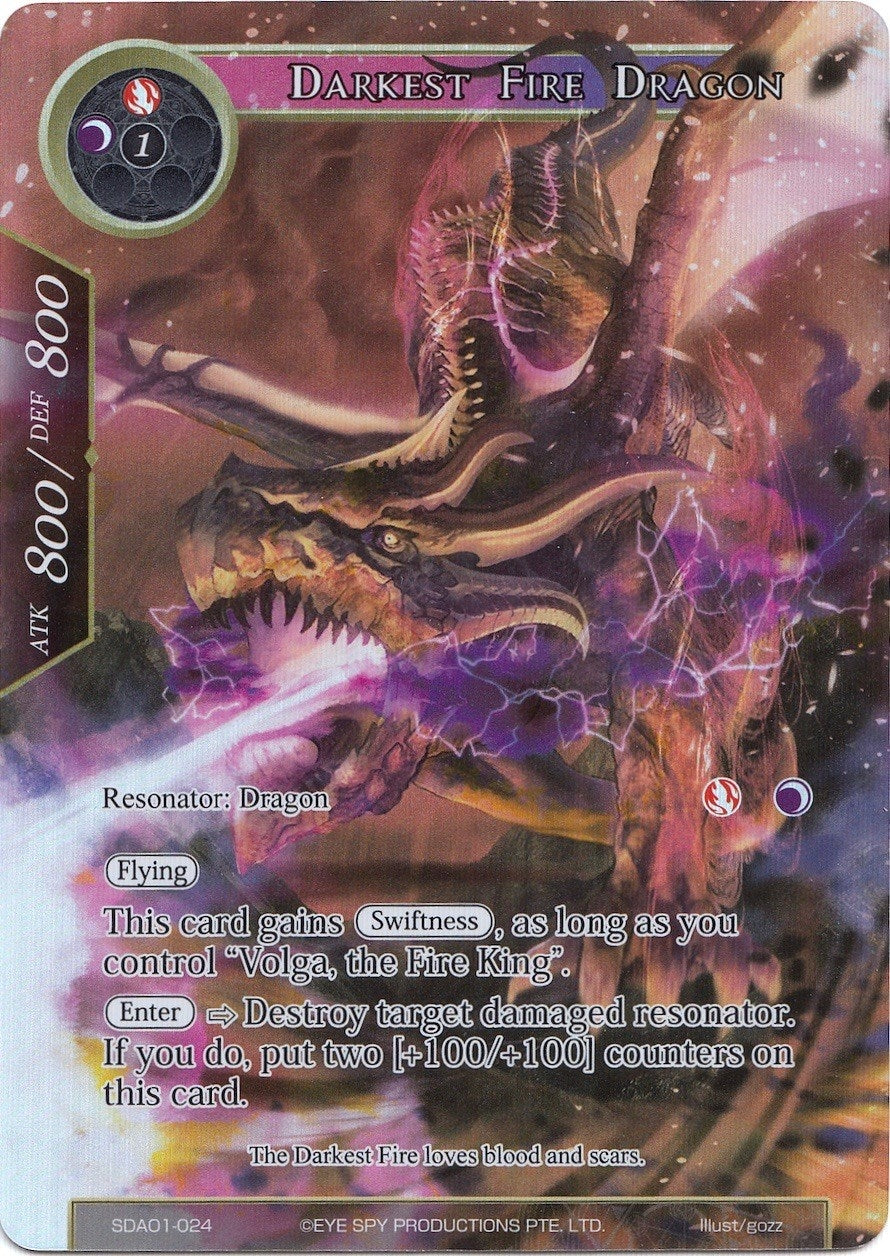 Darkest Fire Dragon (Full Art) (1024) [AOSD1] - Force of Will Single