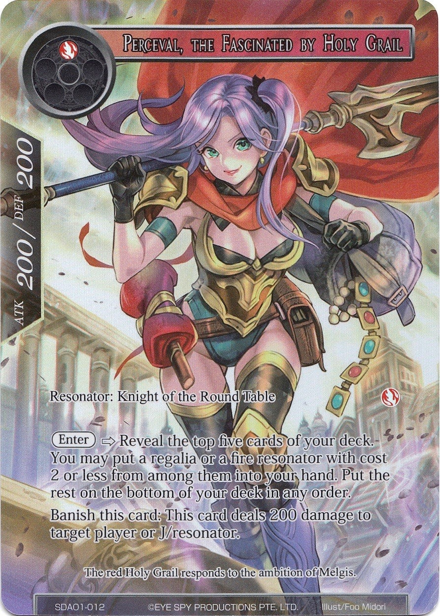 Perceval the Fascinated of Holy Grail (Full Art) (1012) [AOSD1] - Force of Will Single
