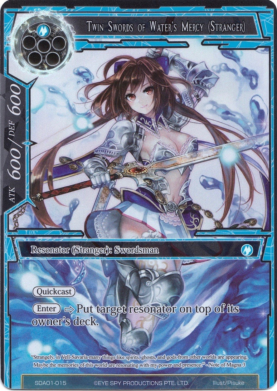 Twin Swords of Water’s Mercy (Stranger) (Full Art) (1015) [AOSD1] - Force of Will Single