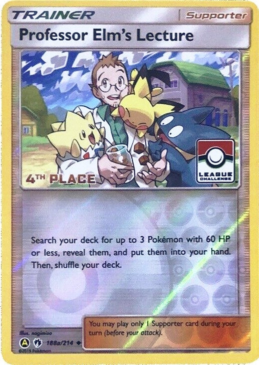 Image for Professor Elm's Lecture - 188a/214 (League Challenge) [4th Place] (188a/214) (League & Championship Cards) - Pokemon