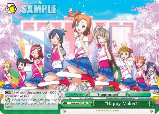 ’Happy Maker!’ (3403) [LL/W34] - Weiss Schwarz Single