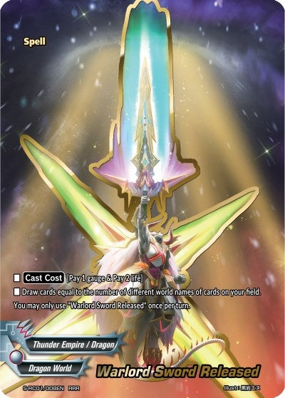 Warlord Sword Released (1008) [S-RC01] - Future Card BuddyFight Single