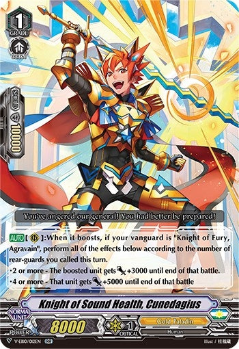 Knight of Sound Health Cunedagius (10012) [V-EB10] - Cardfight Vanguard Single