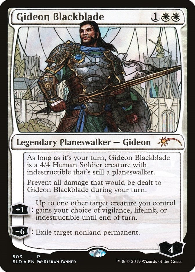 Gideon Blackblade (Stained Glass) (503) [SLD] - MTG Single