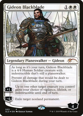 Gideon Blackblade (Stained Glass) (503) [SLD] - MTG Single