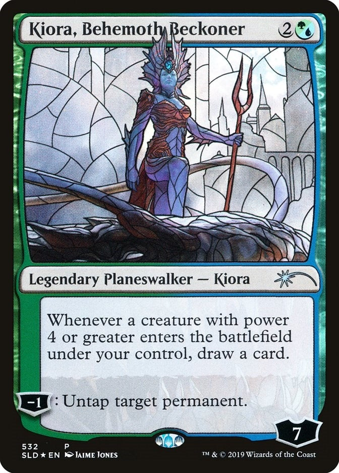Kiora Behemoth Beckoner (Stained Glass) (532) [SLD] - MTG Single
