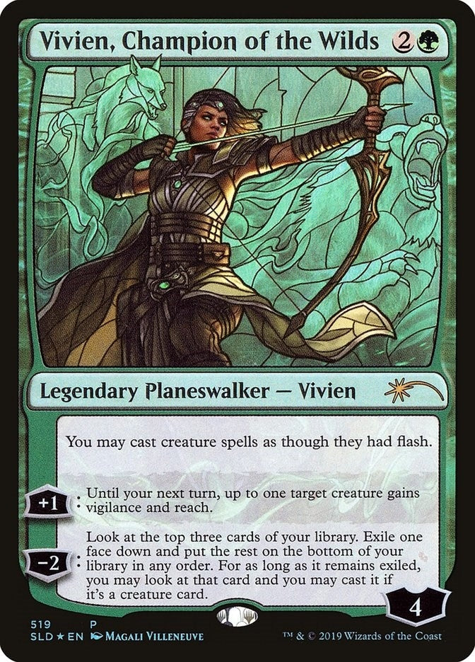 Vivien Champion of the Wilds (Stained Glass) (519) [SLD] - MTG Single
