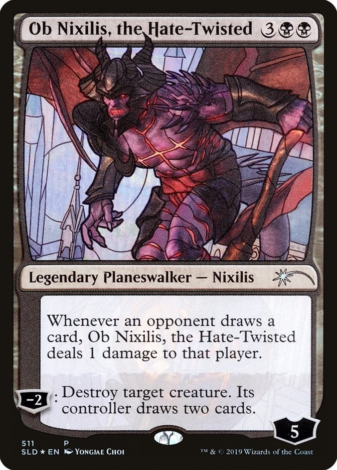 Ob Nixilis the Hate-Twisted (Stained Glass) (511) [SLD] - MTG Single