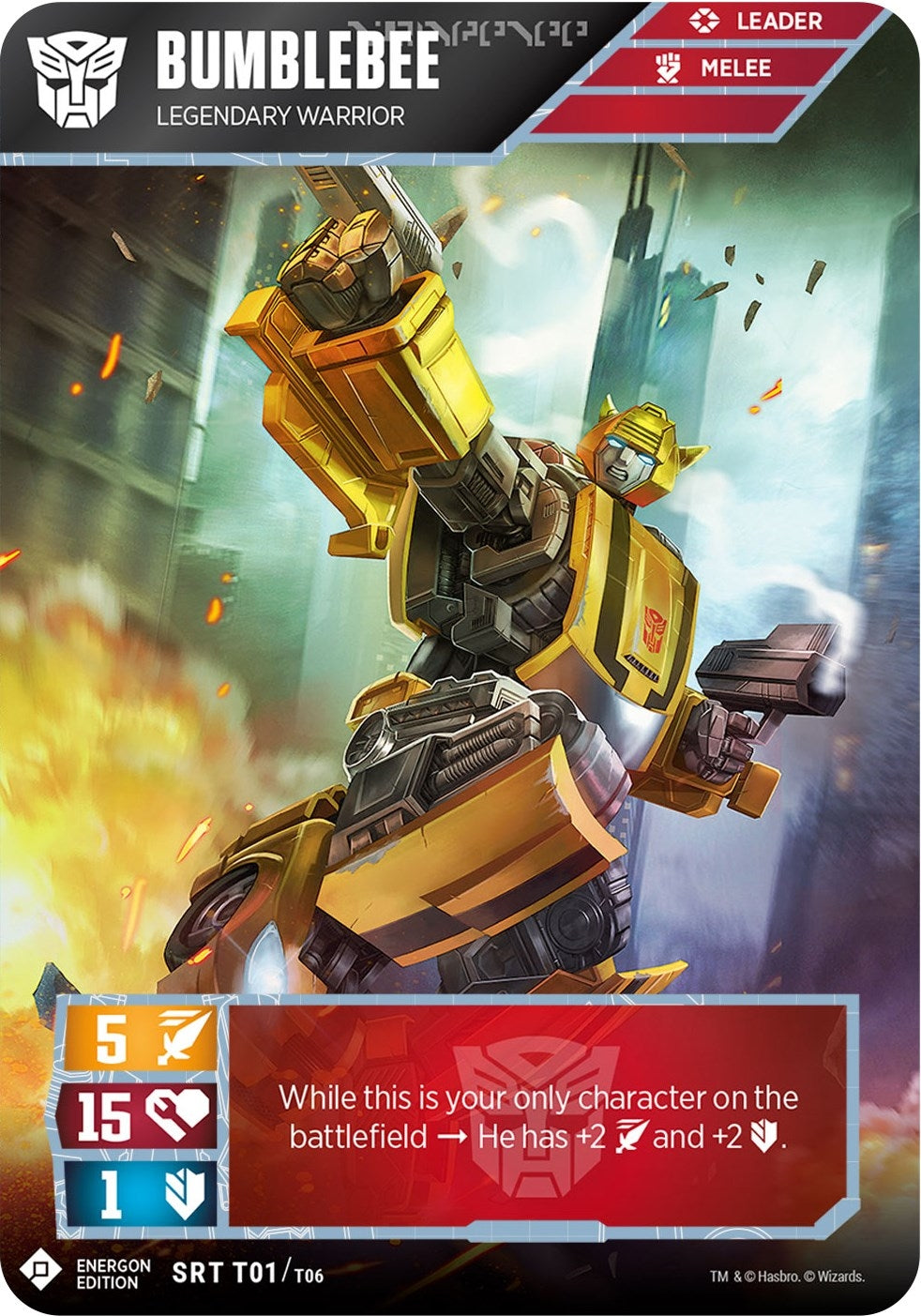 Bumblebee - Legendary Warrior (Energon Edition) (1) [TRW1] - Transformers TCG Single
