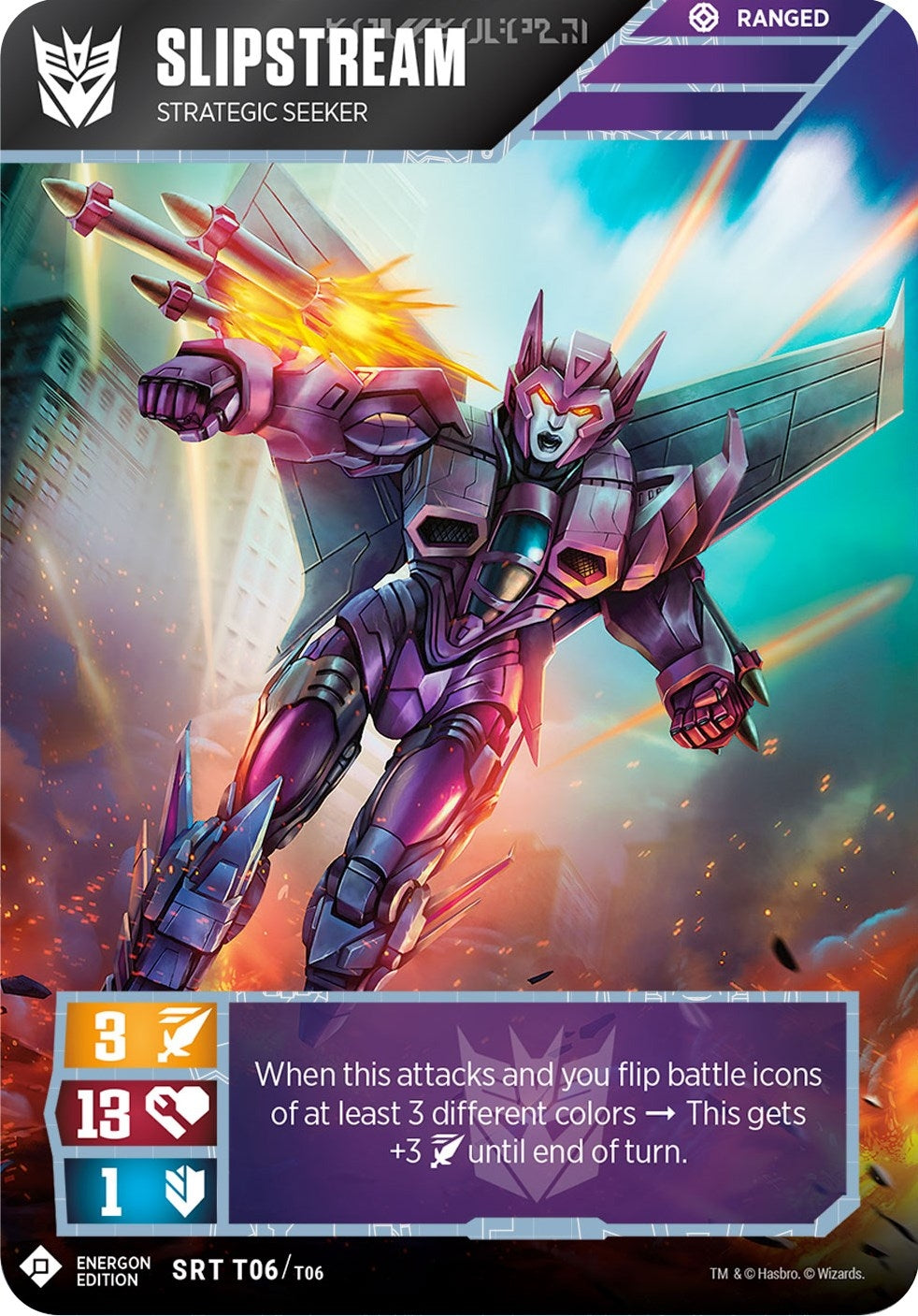 Slipstream - Strategic Seeker (Energon Edition) (6) [TRW1] - Transformers TCG Single