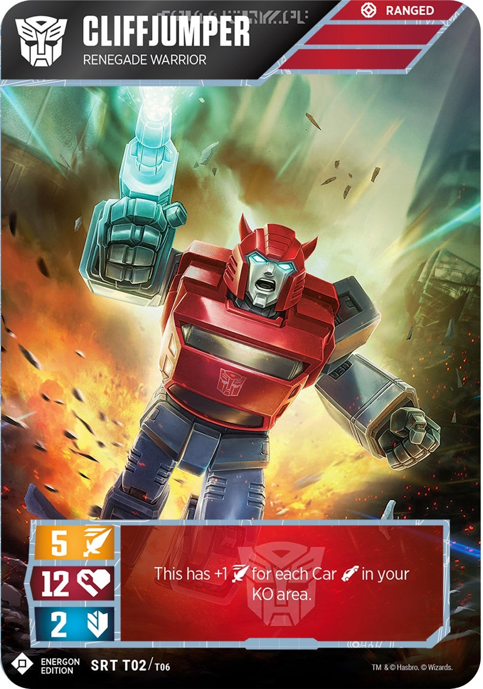 Cliffjumper - Renegade Warrior (Energon Edition) (2) [TRW1] - Transformers TCG Single
