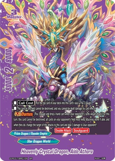 Heavenly Crystal Dragon Aldo Athora (Purple) (101) [S-RC01] - Future Card BuddyFight Single