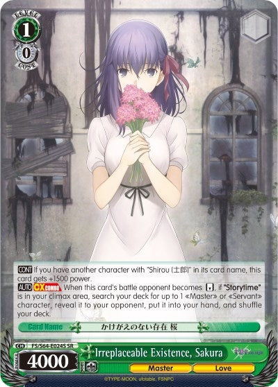 Irreplaceable Existence Sakura (SR) (64024) [FS/S64] - Weiss Schwarz Single