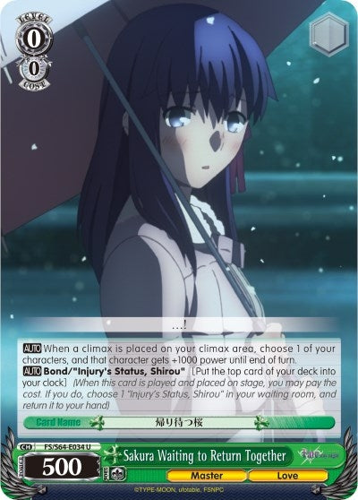 Sakura Waiting to Return Together (64034) [FS/S64] - Weiss Schwarz Single