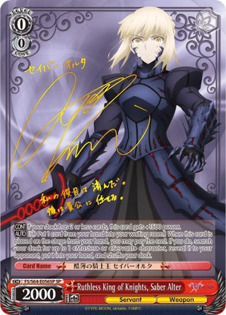 Ruthless King of Knights Saber Alter (SP) (64056) [FS/S64] - Weiss Schwarz Single