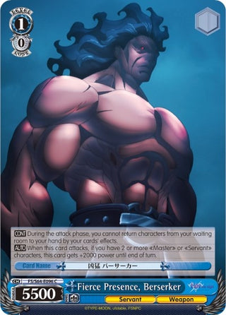 Fierce Presence Berserker (64096) [FS/S64] - Weiss Schwarz Single