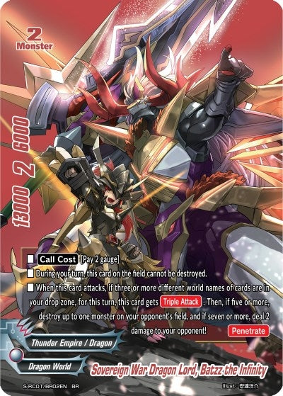 Sovereign War Dragon Lord Batzz the Infinity (102) [S-RC01] - Future Card BuddyFight Single