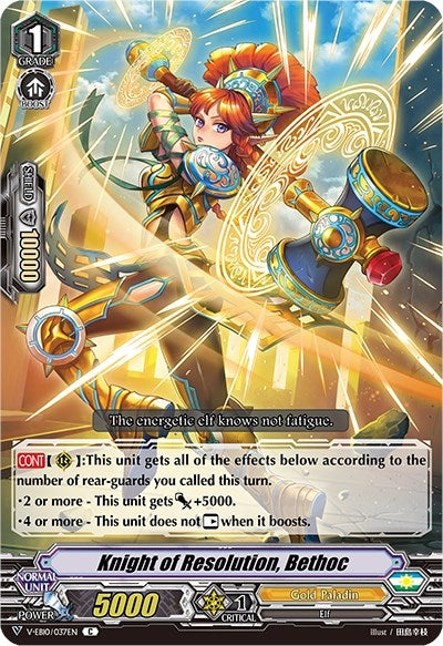 Knight of Resolution Bethoc (10037) [V-EB10] - Cardfight Vanguard Single