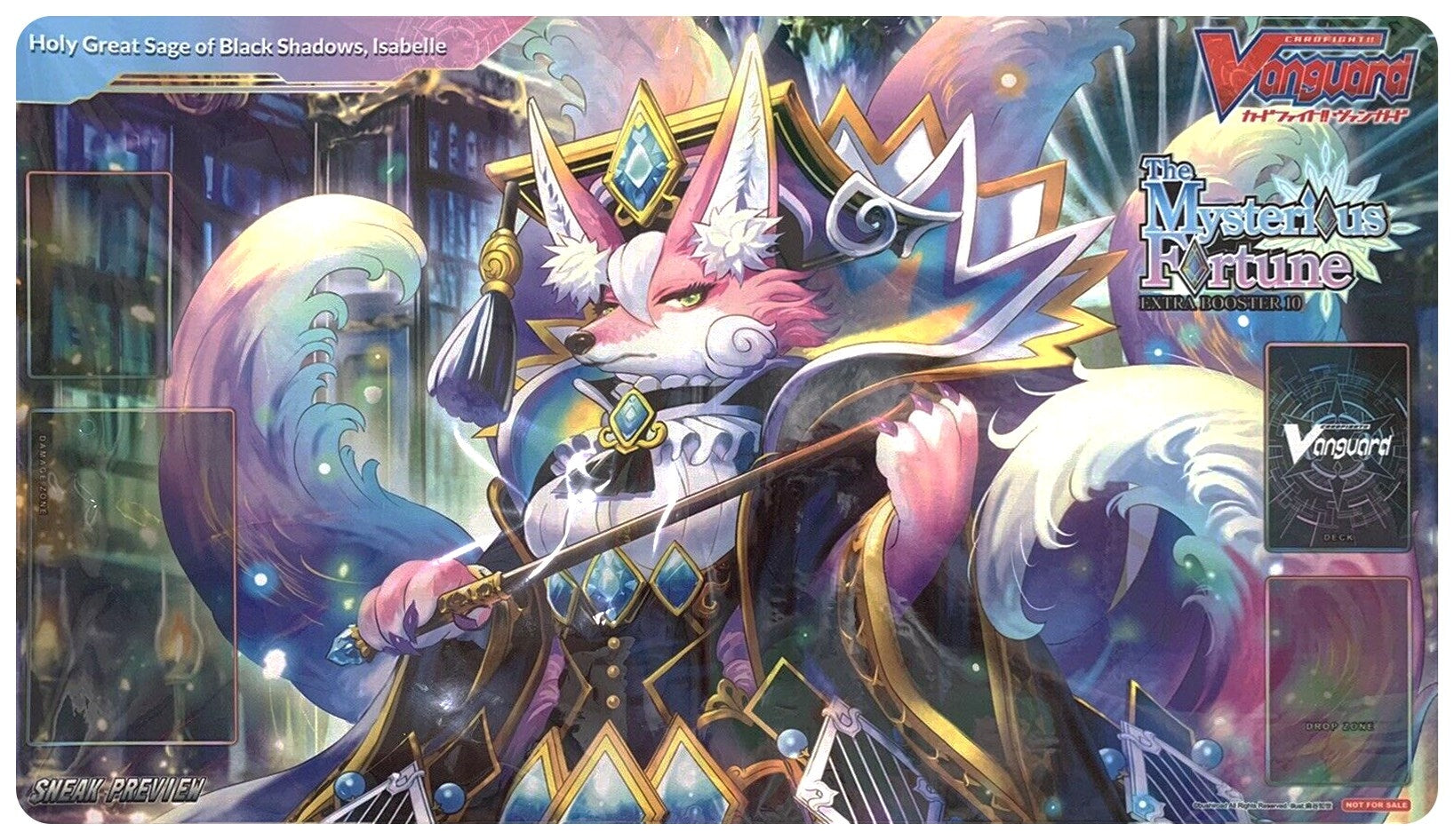 Cardfight!! Vanguard Sneak Preview Playmat: The Mysterious Fortune - Holy Great Sage of Black Shadows Isabelle