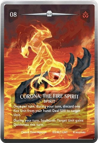Corona the Fire Spirit (Silver Metal Prize Card) (5) [PR] - Argent Saga TCG Single