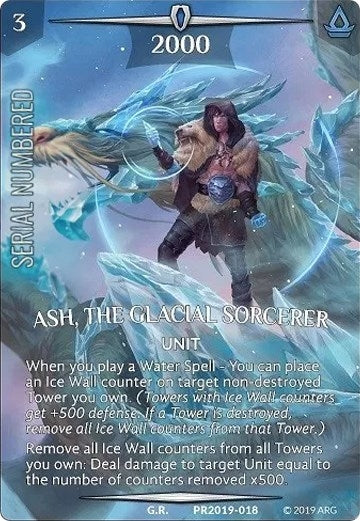 Ash the Glacial Sorcerer (Serial Numbered) (2019018) [PR] - Argent Saga TCG Single