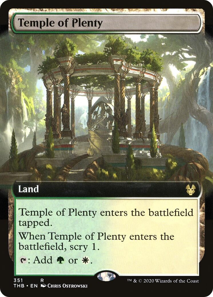 Temple of Plenty (Extended Art) (351) [THB] - MTG Single