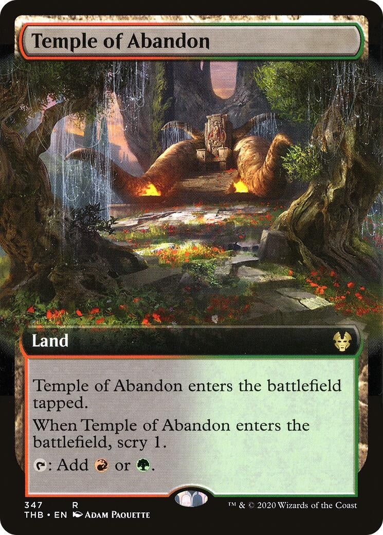 Temple of Abandon (Extended Art) (347) [THB] - MTG Single