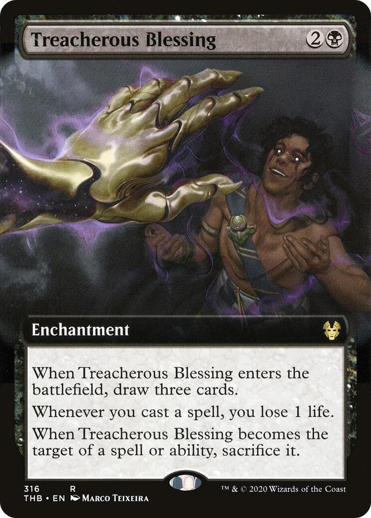 Treacherous Blessing (Extended Art) (316) [THB] - MTG Single