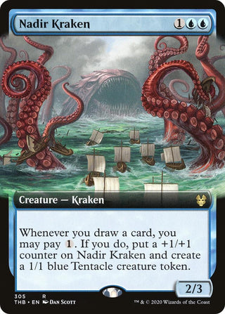 Nadir Kraken (Extended Art) (305) [THB] - MTG Single