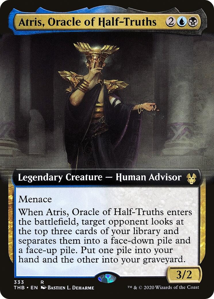 Atris Oracle of Half-Truths (Extended Art) (333) [THB] - MTG Single
