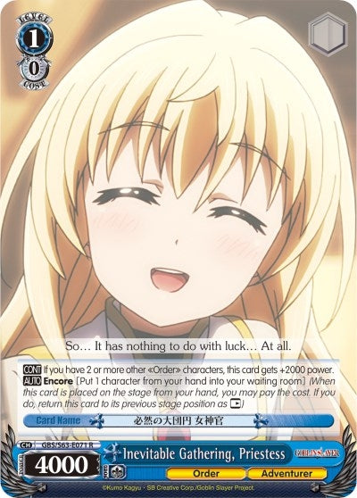 Inevitable Gathering Priestess (63071) [GBS/S63] - Weiss Schwarz Single
