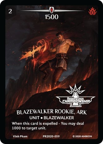 Blazewaker Rookie Ark (Full Art) (Argent Saga Championship - Stamped) (2020059) [PR] - Argent Saga TCG Single