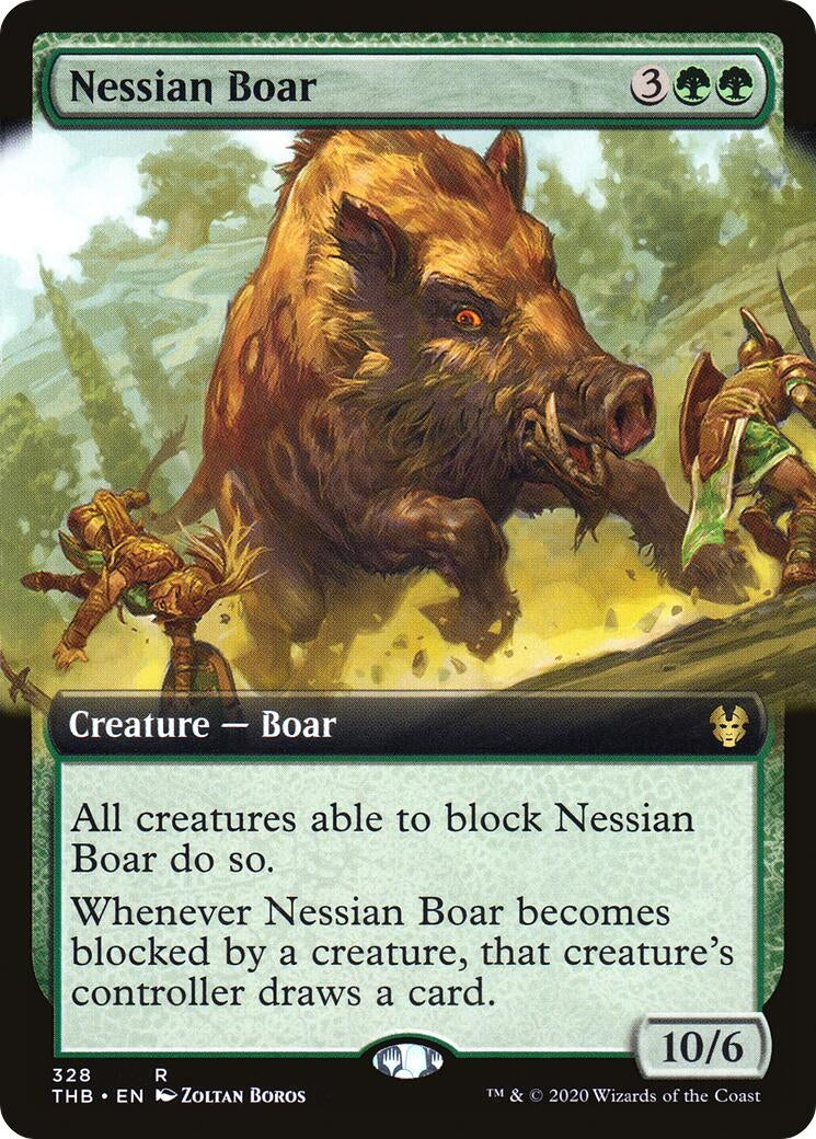 Nessian Boar (Extended Art) (328) [THB] - MTG Single